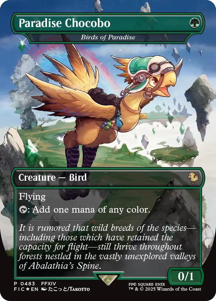 Paradise Chocobo - Birds of Paradise (Borderless) [FINAL FANTASY Commander] | Galaxy Games LLC