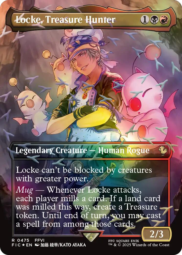 Locke, Treasure Hunter (Borderless) (Chocobo Track Foil) [FINAL FANTASY Commander] | Galaxy Games LLC