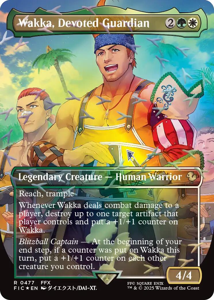Wakka, Devoted Guardian (Borderless) (Chocobo Track Foil) [FINAL FANTASY Commander] | Galaxy Games LLC