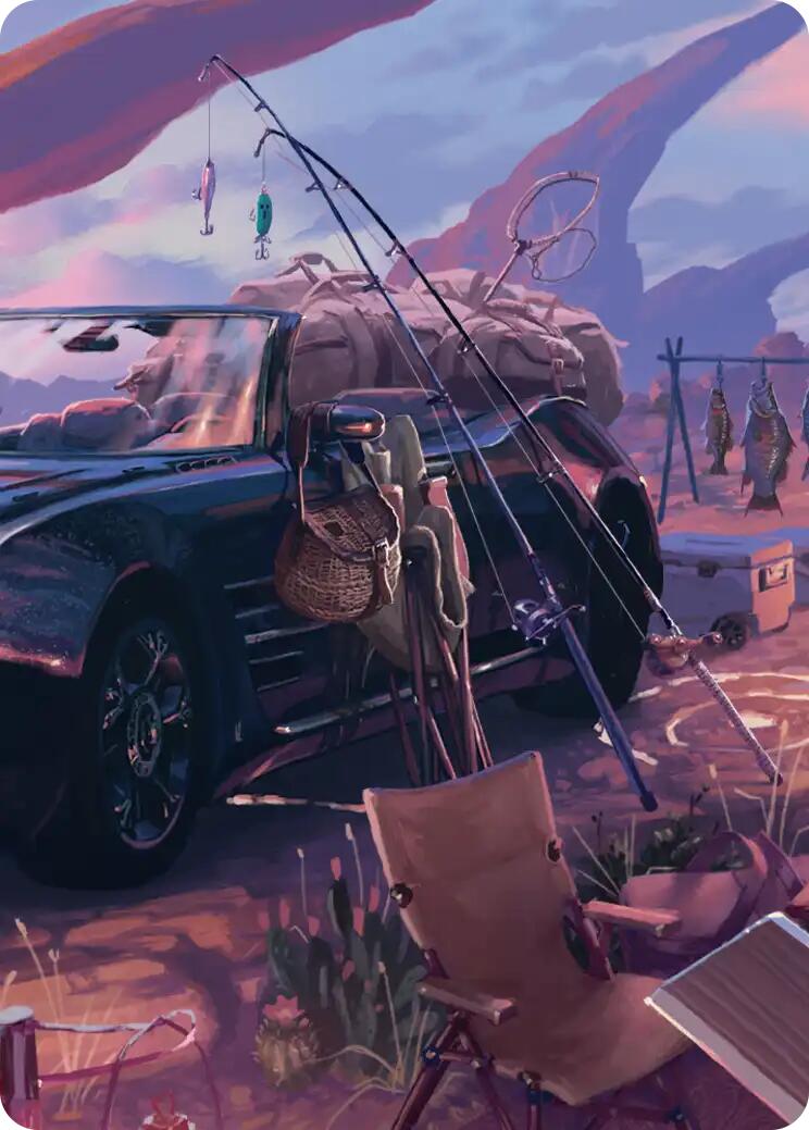 Fishing Gear Scene Art Card [FINAL FANTASY Art Series] | Galaxy Games LLC