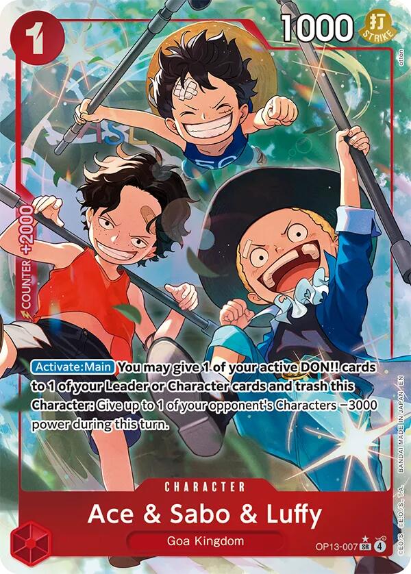 Ace & Sabo & Luffy (Alternate Art) [Carrying On His Will] | Galaxy Games LLC