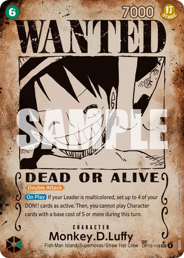 Monkey.D.Luffy (Wanted Poster) [Carrying On His Will] | Galaxy Games LLC