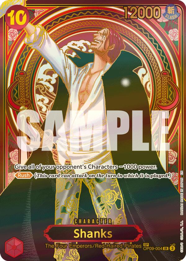 Shanks (OP09-004) (SP) (Gold) [Carrying On His Will] | Galaxy Games LLC