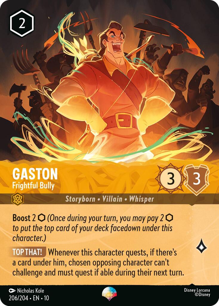 Gaston - Frightful Bully (Epic) (206/204) [Whispers in the Well] | Galaxy Games LLC