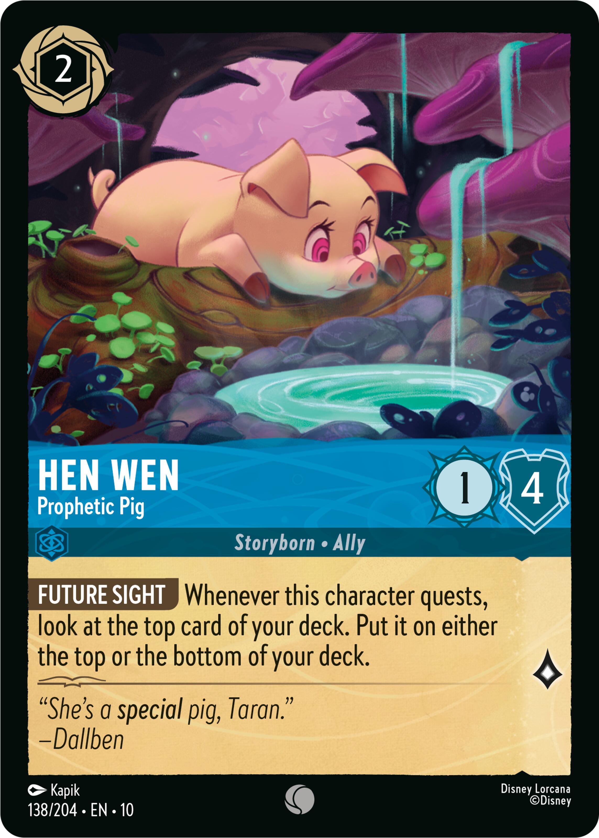 Hen Wen - Prophetic Pig (138/204) [Whispers in the Well] | Galaxy Games LLC