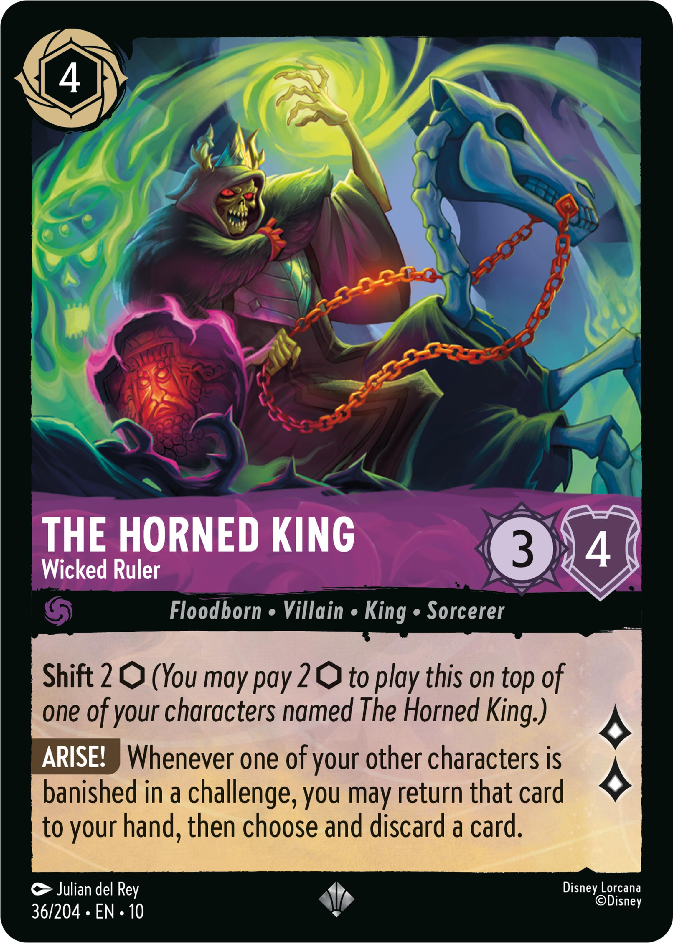 The Horned King - Wicked Ruler (36/204) [Whispers in the Well] | Galaxy Games LLC