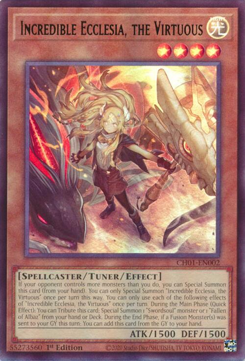 Incredible Ecclesia, the Virtuous [CH01-EN002] Ultra Rare | Galaxy Games LLC