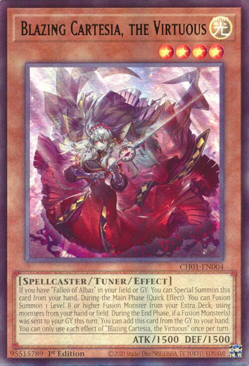 Blazing Cartesia, the Virtuous [CH01-EN004] Ultra Rare | Galaxy Games LLC