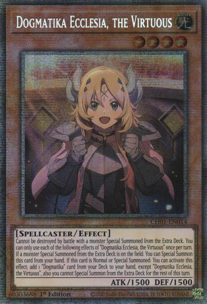 Dogmatika Ecclesia, the Virtuous (Starlight Rare) [CH01-EN014] Starlight Rare | Galaxy Games LLC