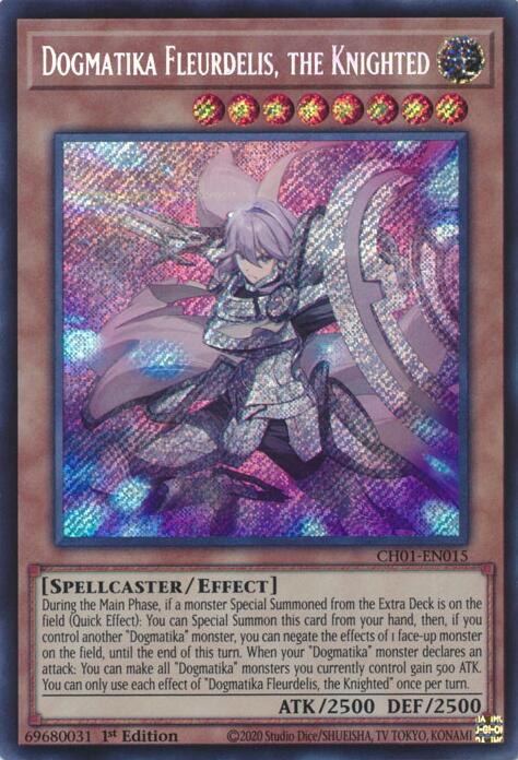 Dogmatika Fleurdelis, the Knighted (Secret Rare) [CH01-EN015] Secret Rare | Galaxy Games LLC