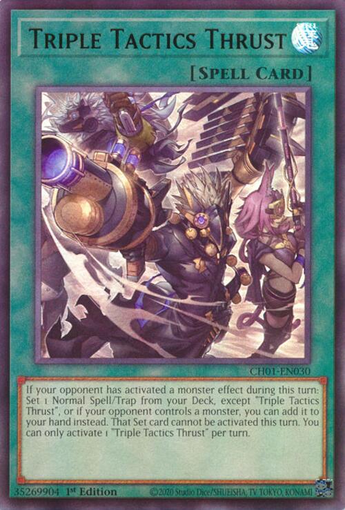 Triple Tactics Thrust [CH01-EN030] Ultra Rare | Galaxy Games LLC