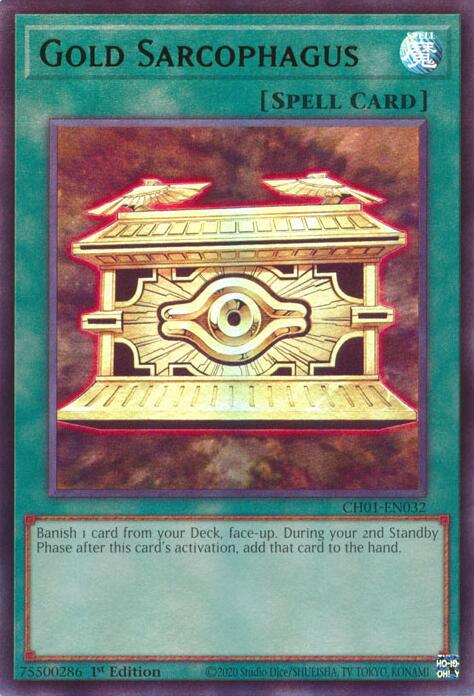 Gold Sarcophagus [CH01-EN032] Ultra Rare | Galaxy Games LLC