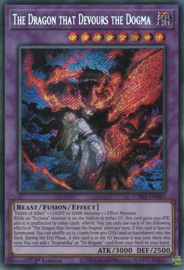 The Dragon that Devours the Dogma (Secret Rare) [CH01-EN041] Secret Rare | Galaxy Games LLC