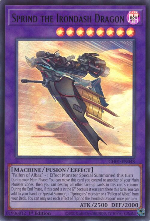 Sprind the Irondash Dragon [CH01-EN048] Ultra Rare | Galaxy Games LLC