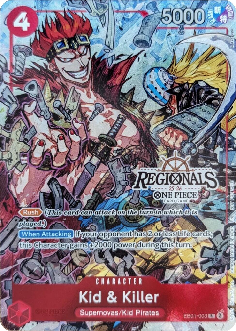 Kid & Killer (CS 25-26 Regionals Textured Chase Promo) [One Piece Promotion Cards] | Galaxy Games LLC