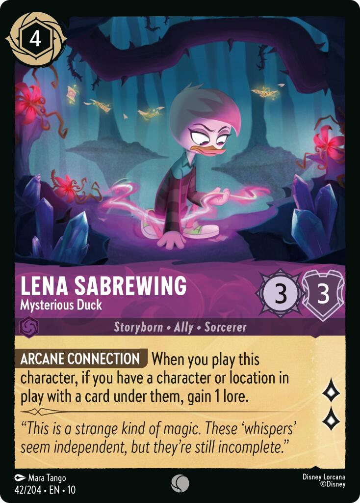 Lena Sabrewing - Mysterious Duck (42/204) [Whispers in the Well] | Galaxy Games LLC