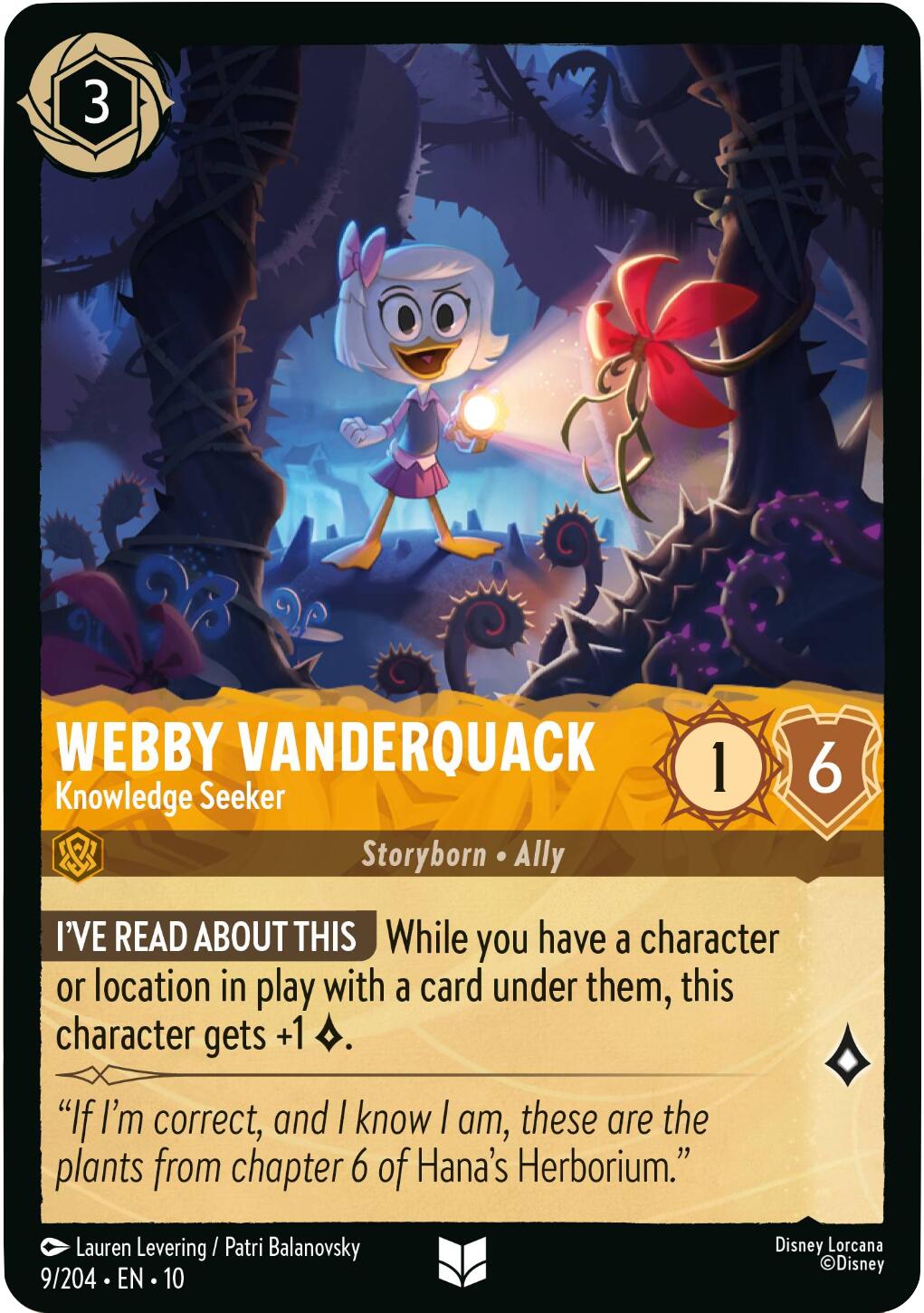 Webby Vanderquack - Knowledge Seeker (9/204) [Whispers in the Well] | Galaxy Games LLC