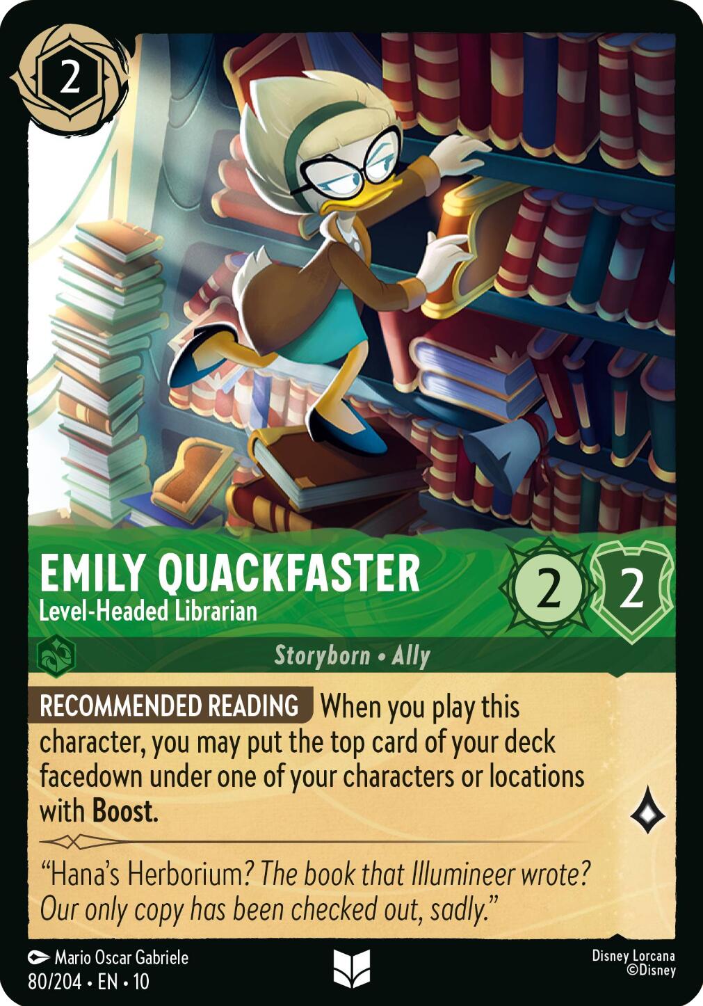 Emily Quackfaster - Level-Headed Librarian (80/204) [Whispers in the Well] | Galaxy Games LLC