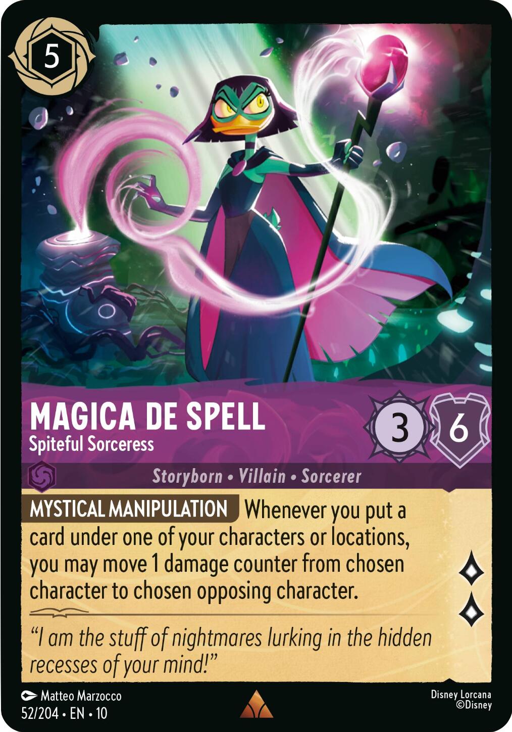 Magica De Spell - Spiteful Sorceress (52/204) [Whispers in the Well] | Galaxy Games LLC