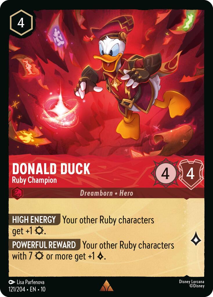 Donald Duck - Ruby Champion (121/204) [Whispers in the Well] | Galaxy Games LLC