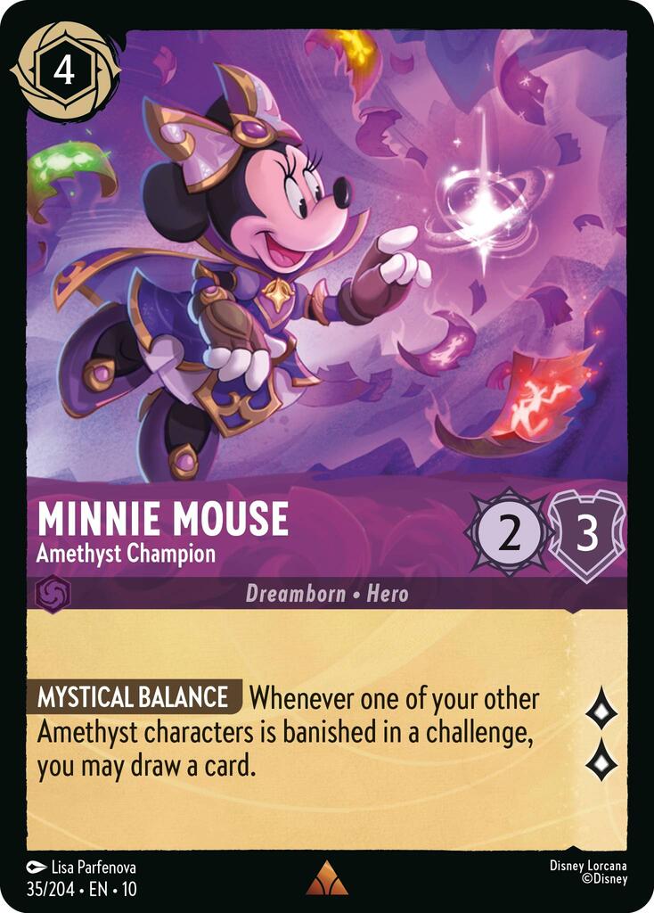 Minnie Mouse - Amethyst Champion (35/204) [Whispers in the Well] | Galaxy Games LLC