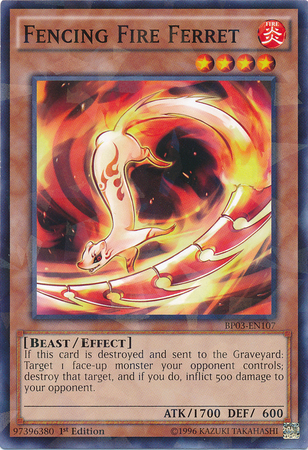 Fencing Fire Ferret [BP03-EN107] Shatterfoil Rare | Galaxy Games LLC