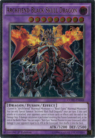 Archfiend Black Skull Dragon [CORE-EN048] Ultimate Rare | Galaxy Games LLC