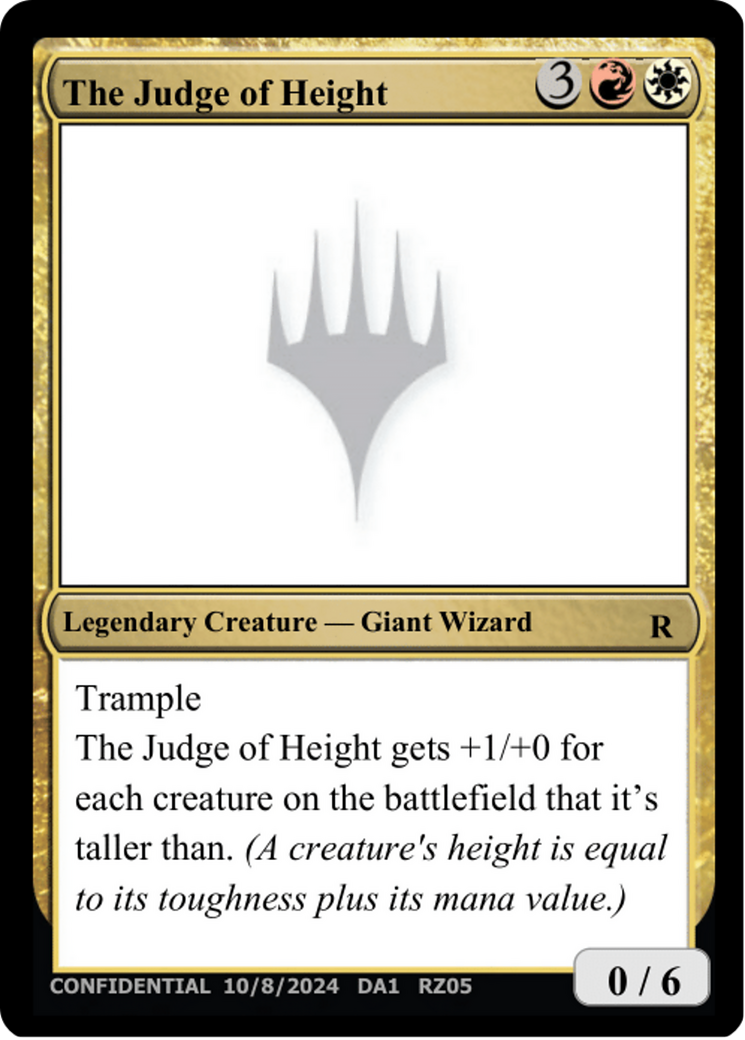 The Judge of Height [Unknown Event] | Galaxy Games LLC