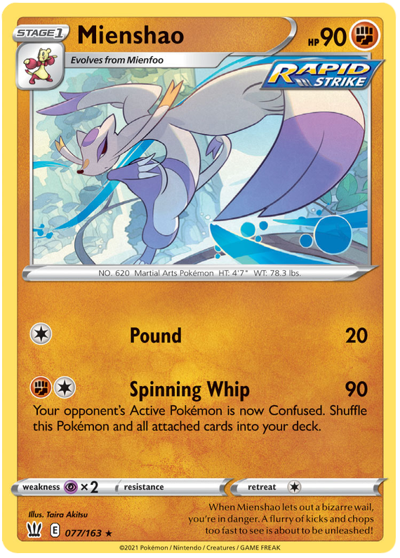 Mienshao (077/163) [Sword & Shield: Battle Styles] | Galaxy Games LLC