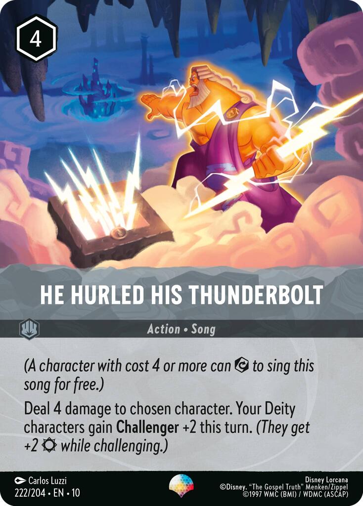 He Hurled His Thunderbolt (Epic) (222/204) [Whispers in the Well] | Galaxy Games LLC