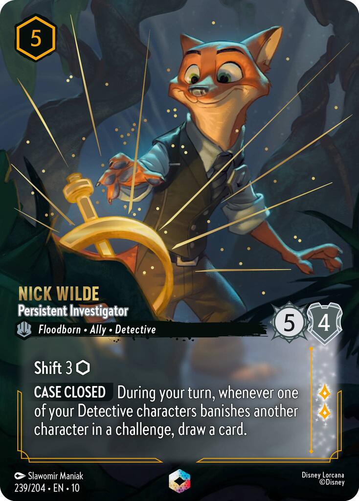 Nick Wilde - Persistent Investigator (Enchanted) (239/204) [Whispers in the Well] | Galaxy Games LLC