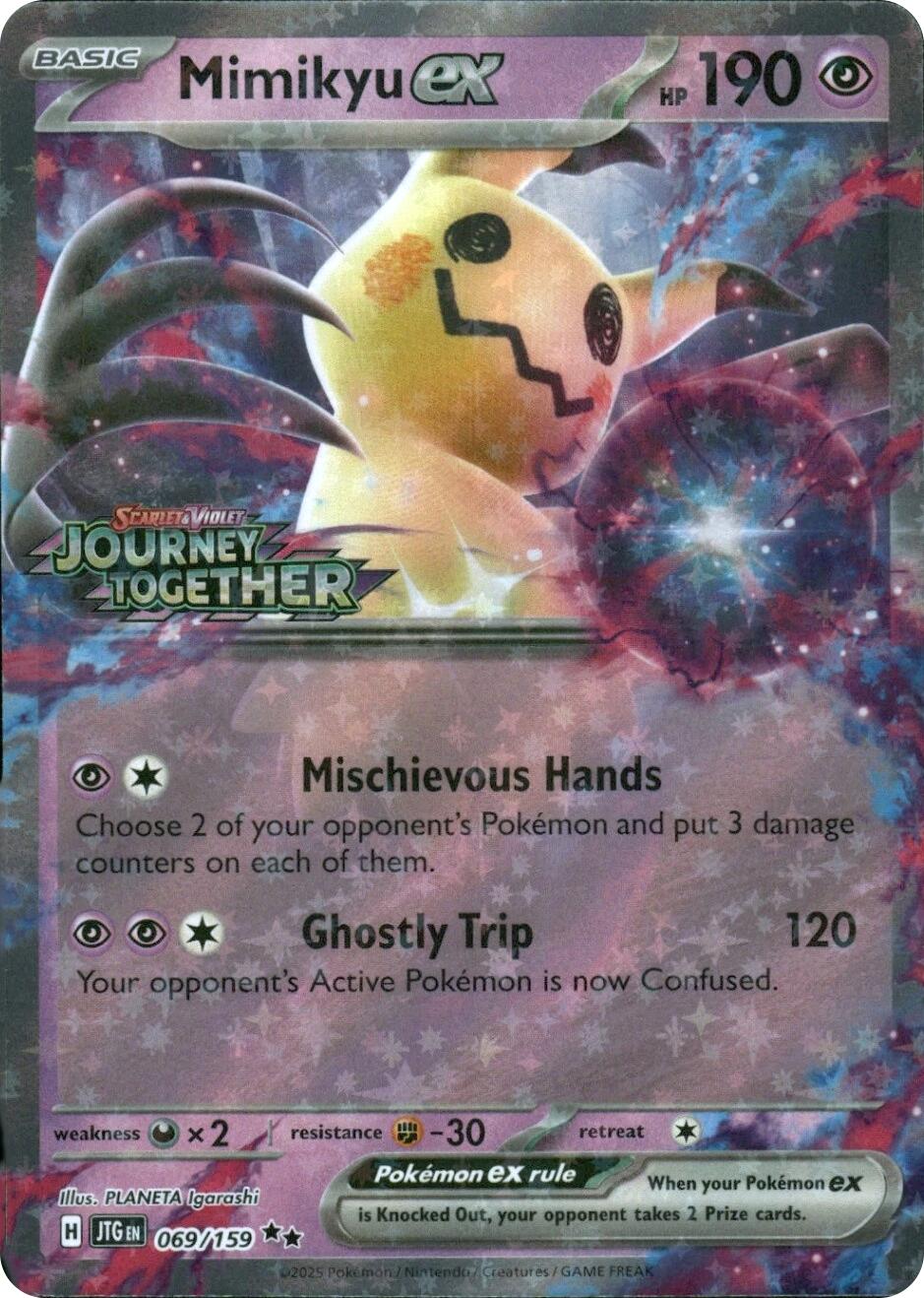 Mimikyu ex (069/159) (Journey Together Stamped) [Miscellaneous Cards] | Galaxy Games LLC