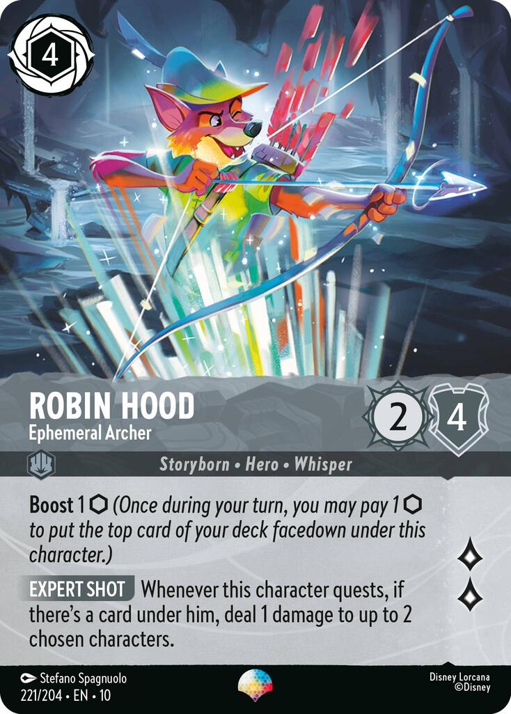 Robin Hood - Ephemeral Archer (Epic) (221/204) [Whispers in the Well] | Galaxy Games LLC