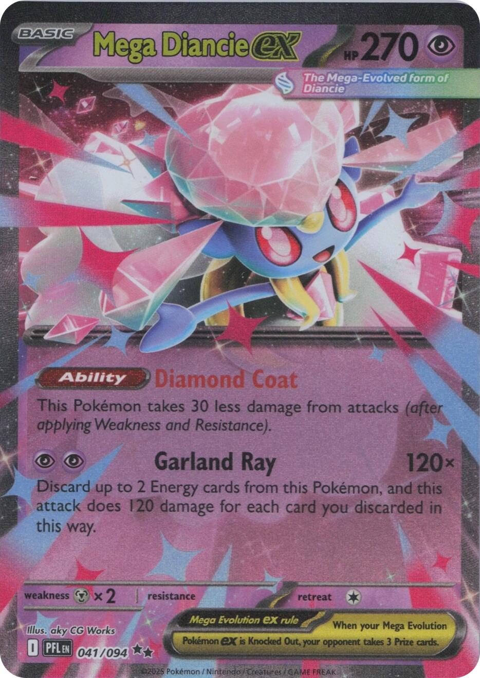 Mega Diancie ex (041/094) [Mega Evolution: Phantasmal Flames] | Galaxy Games LLC