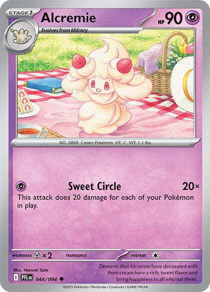 Alcremie (044/094) (Reverse Holo) [Mega Evolution: Phantasmal Flames] | Galaxy Games LLC