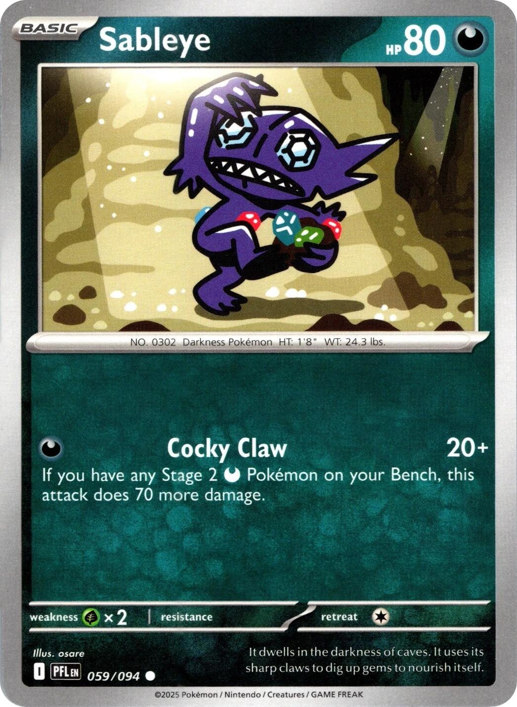 Sableye (059/094) [Mega Evolution: Phantasmal Flames] | Galaxy Games LLC