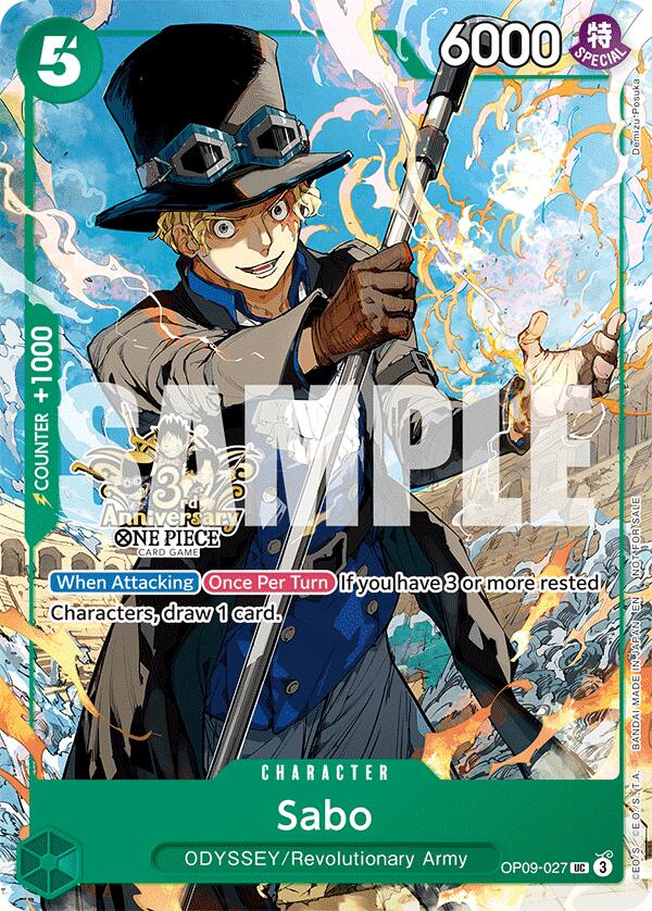 Sabo (OP09-027) (3rd Anniversary Tournament 3 Brothers Pack [Carrying On His Will: 3rd Anniversary Tournament Cards] | Galaxy Games LLC