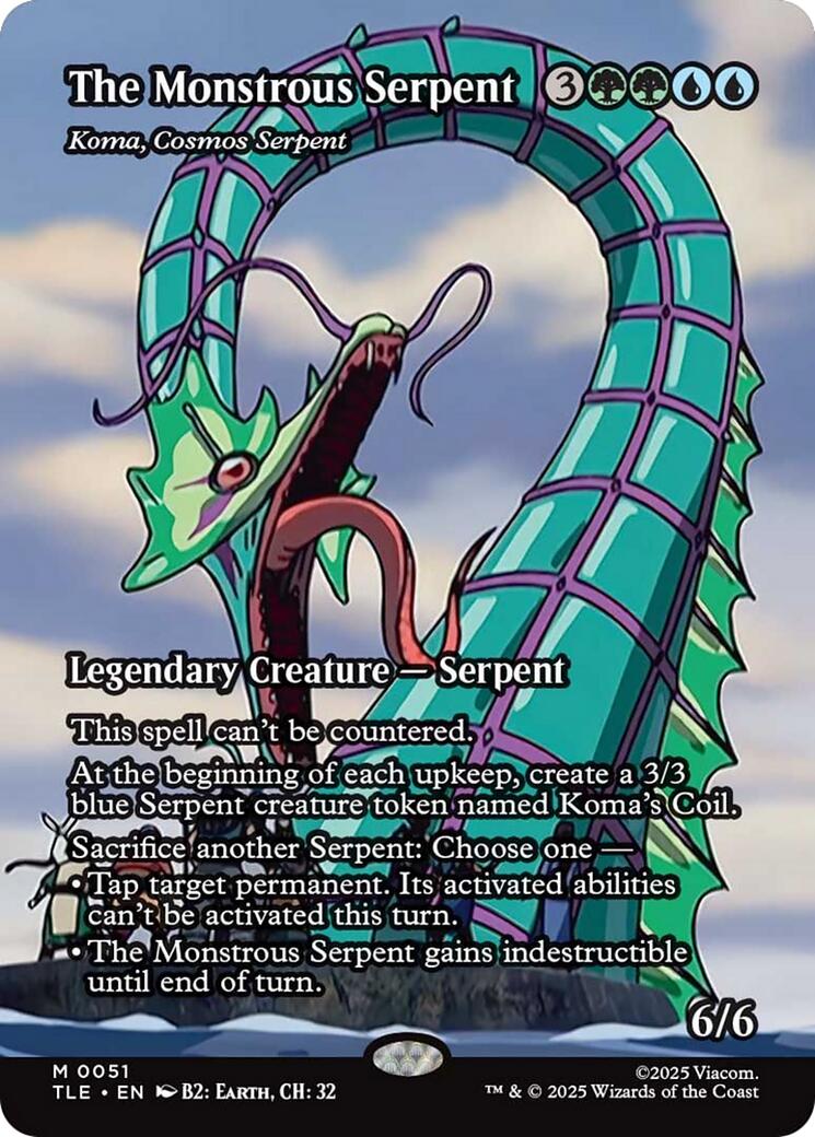 The Monstrous Serpent - Koma, Cosmos Serpent (Borderless) [Avatar: The Last Airbender: Eternal-Legal] | Galaxy Games LLC