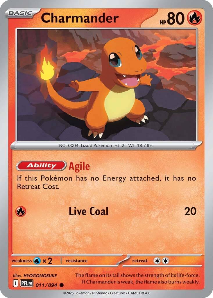 Charmander (011/094) [Mega Evolution: Phantasmal Flames] | Galaxy Games LLC