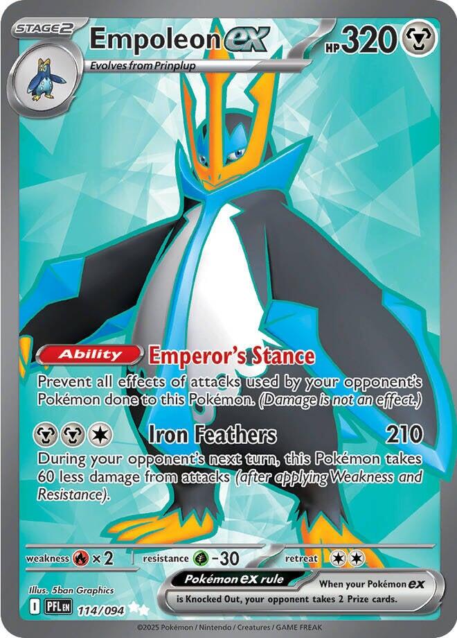 Empoleon ex (114/094) [Mega Evolution: Phantasmal Flames] | Galaxy Games LLC
