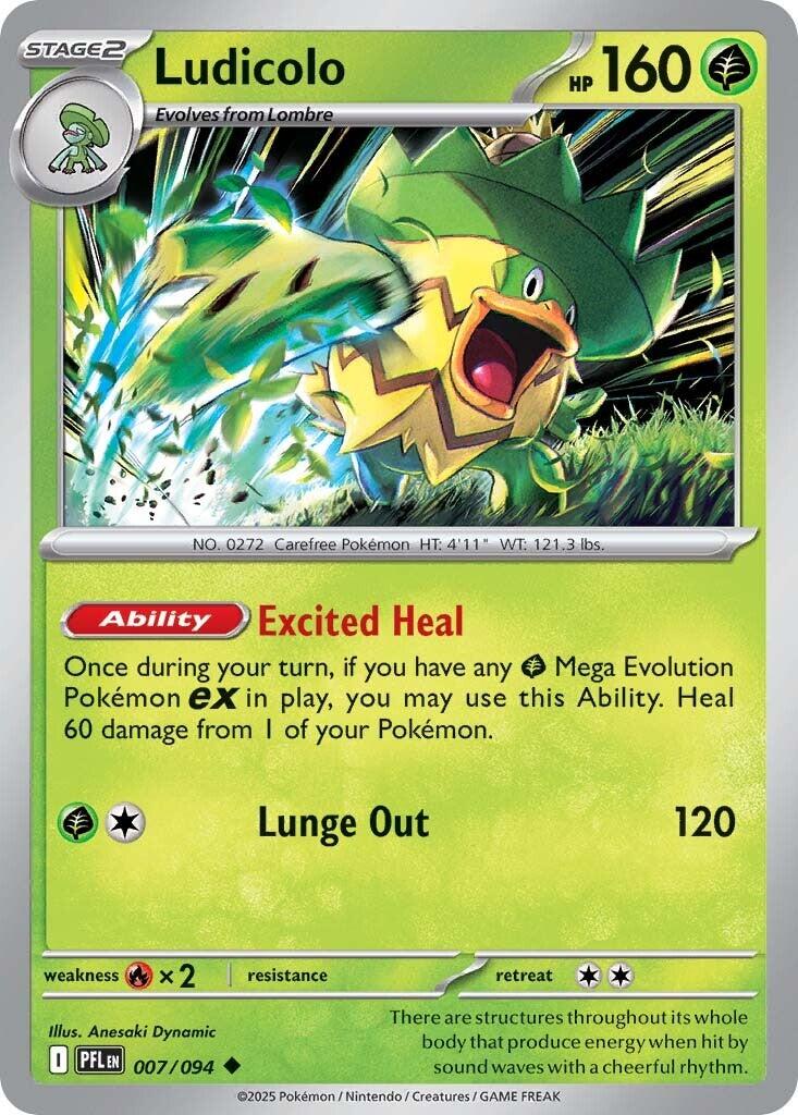 Ludicolo (007/094) [Mega Evolution: Phantasmal Flames] | Galaxy Games LLC