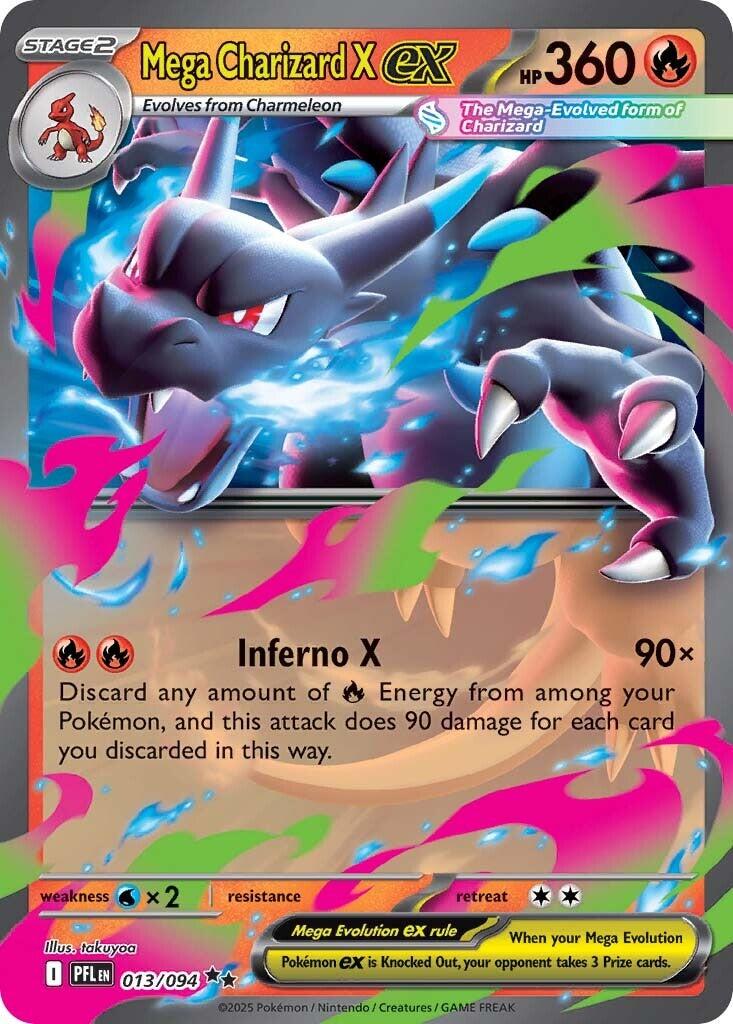 Mega Charizard X ex (013/094) [Mega Evolution: Phantasmal Flames] | Galaxy Games LLC