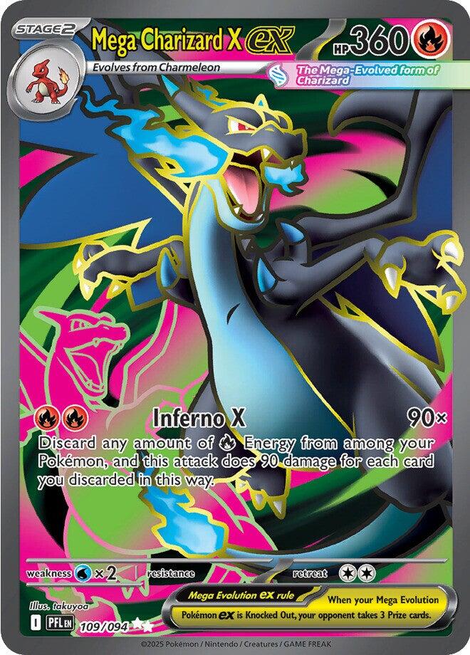 Mega Charizard X ex (109/094) [Mega Evolution: Phantasmal Flames] | Galaxy Games LLC