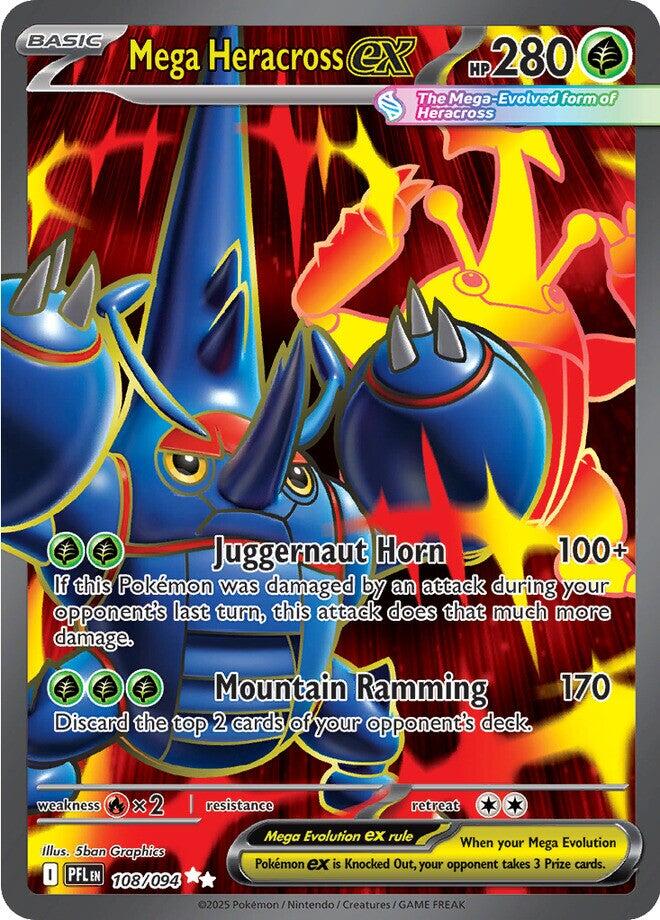 Mega Heracross ex (108/094) [Mega Evolution: Phantasmal Flames] | Galaxy Games LLC
