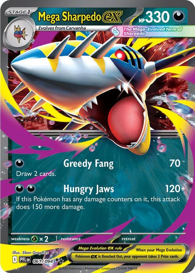 Mega Sharpedo ex (061/094) [Mega Evolution: Phantasmal Flames] | Galaxy Games LLC