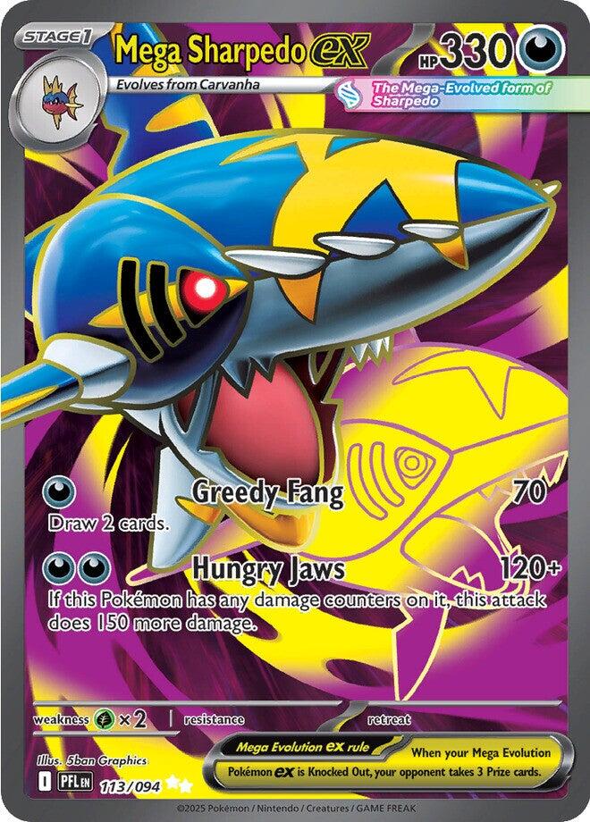 Mega Sharpedo ex (113/094) [Mega Evolution: Phantasmal Flames] | Galaxy Games LLC