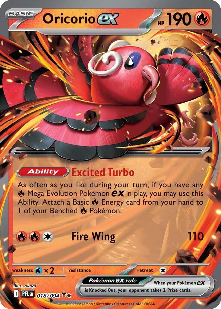 Oricorio ex (018/094) [Mega Evolution: Phantasmal Flames] | Galaxy Games LLC