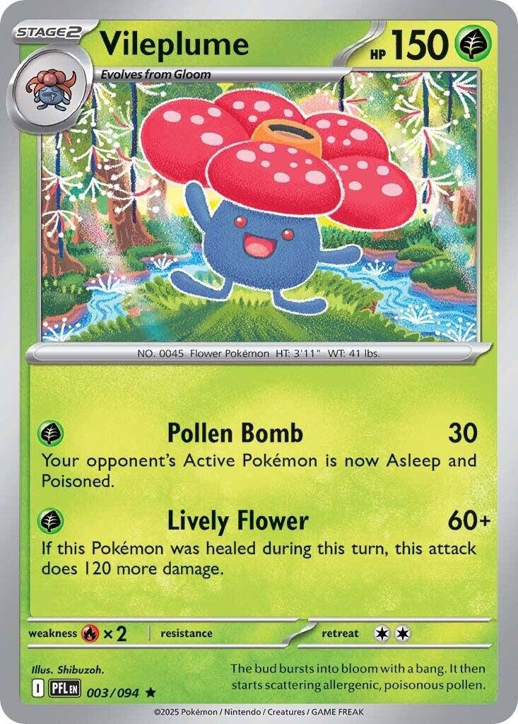 Vileplume (003/094) [Mega Evolution: Phantasmal Flames] | Galaxy Games LLC