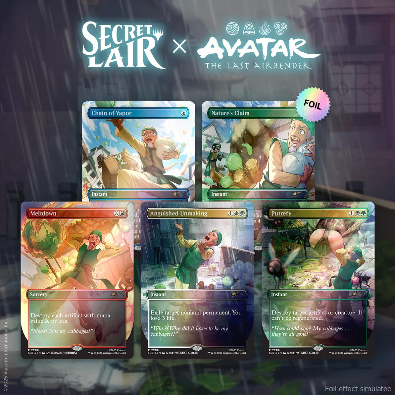 Secret Lair: Drop Series - Avatar: The Last Airbender: My Cabbages! (Foil Edition) | Galaxy Games LLC
