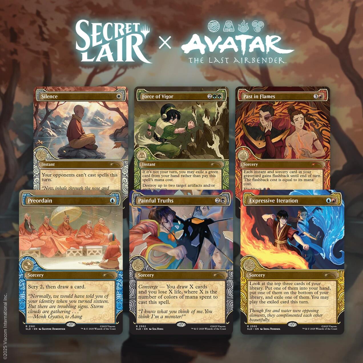 Secret Lair: Drop Series - Avatar: The Last Airbender: One with the Elements (Non-Foil Edition) | Galaxy Games LLC